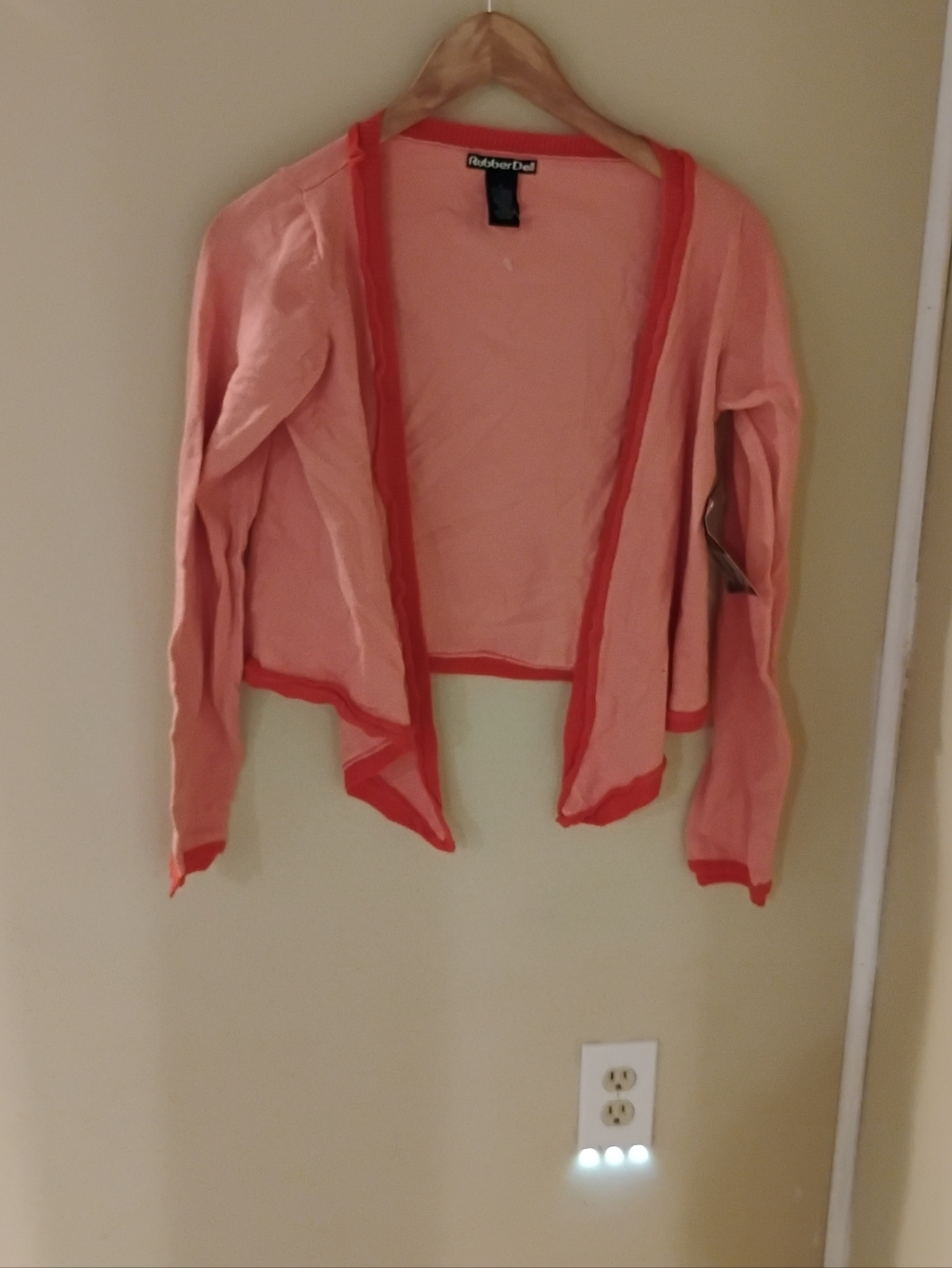 NWT Y2K 2000s Rubber Doll Draped Open Cardigan Sz L